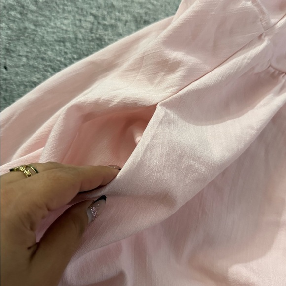 Women Dress Blue Rain Francesca’s Light Pink Textured Top Size 1X - Picture 13 of 13